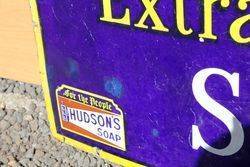 Hudsons Extract Of Soap Enamel Advertising Sign