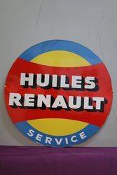 Huiles Renault Tin Advertising Sign 