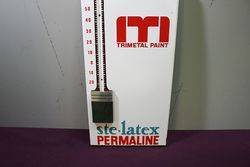 I T I  Paint Brush Pictorial Thermometer Enamel Sign 