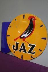 Jaz Clock Double Sided Enamel Advertising Sign 