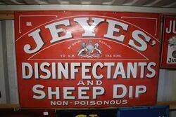 Jeyes Disinfectants and Sheep Dip Enamel Advertising Sign