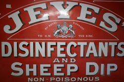 Jeyes Disinfectants and Sheep Dip Enamel Advertising Sign