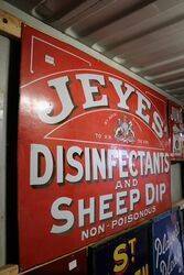 Jeyes Disinfectants and Sheep Dip Enamel Advertising Sign