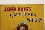 John Haigs Scotch Whiskey Pictorial  Tin Sign