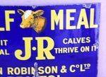 John Robinson Calf Meal Farming Enamel Sign 