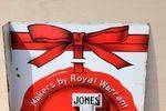 Jones Sewing Machine Post Mount Enamel Advertising Sign