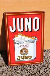 Juno Pictorial Enamel Advertising Sign