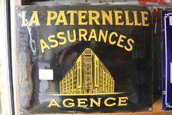 La Oaterbekke Assurances Agence French Enamel Sign 