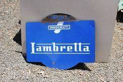 Lambretta Double Sided Enamel Advertising Sign