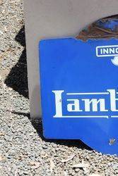 Lambretta Double Sided Enamel Advertising Sign