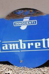 Lambretta Double Sided Enamel Advertising Sign