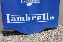 Lambretta Double Sided Enamel Advertising Sign