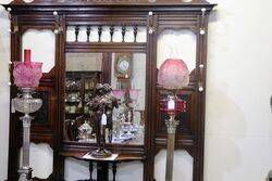 Large Antique Victorian Solid Oak Hallstand 