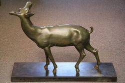 Large Bronze Doe by Irenee Rochard