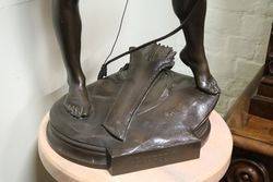 Large C19th Bronze Figure by H Peinte 