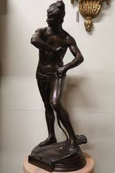 Large C19th Bronze Figure by H Peinte 