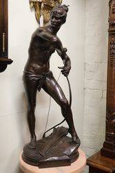 Large C19th Bronze Figure by H Peinte 