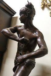 Large C19th Bronze Figure by H Peinte 