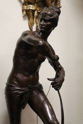 Large C19th Bronze Figure by H Peinte 