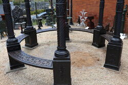 Large Cast Iron 3 meter dia 6 Column Gazebo 