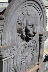 Large Cast Iron Lion Head Wall Fountain