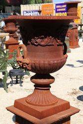 Large Dorchester Cast Iron Urn And Base 