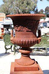 Large Dorchester Cast Iron Urn And Base 