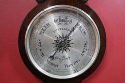 Large Early C20th Banjo Barometer 