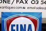 Large Fina Petrols Enamel Advertising Sign 