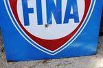 Large Fina Petrols Enamel Advertising Sign 