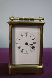 Large French Brass Carriage ClockHalf+One hour 8 Day  