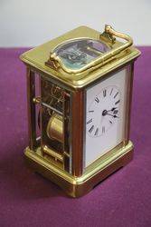 Large French Brass Carriage ClockHalf+One hour 8 Day  