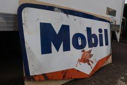 Large Mobil Enamel Advertising Sign Vacuum Oil Company 