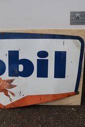 Large Mobil Enamel Advertising Sign Vacuum Oil Company 