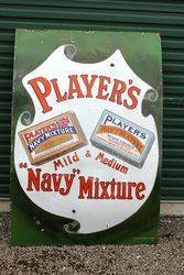 Large Players Pictorial Enamel Advertising Sign