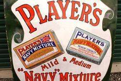 Large Players Pictorial Enamel Advertising Sign