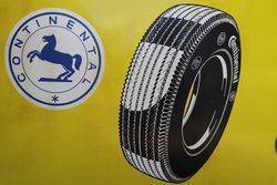 Large Pneus Continental Tyre  Enamel Advertising Sign