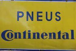 Large Pneus Continental Tyre  Enamel Advertising Sign