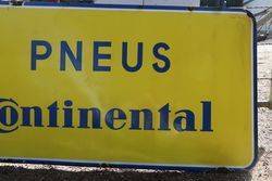 Large Pneus Continental Tyre  Enamel Advertising Sign