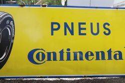 Large Pneus Continental Tyre  Enamel Advertising Sign