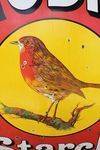 Large Robin Starch Enamel Sign