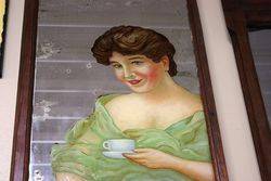 Large Robur Tea Advertising Mirror