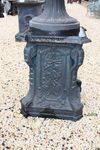 Large Sienna Casrt Iron Urn and  Base