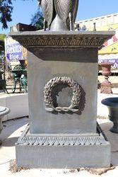 Large Square Base 3 Tier Cast Iron Heron Fountain 