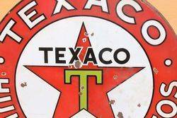 Large Texaco Enamel Advertising Sign