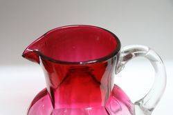 Large Victorian Ruby Tipped Jug 