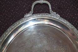 Large Victorian Silver Plated Tray 