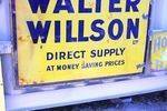 Large Walter Willson Enamel Advertising Sign