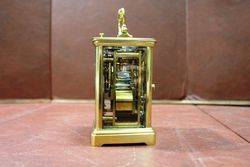 Late 19th Century French Repeater Brass Carriage Clock 