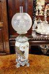 Late 19th Century Glass And Metal Oil Lamp 